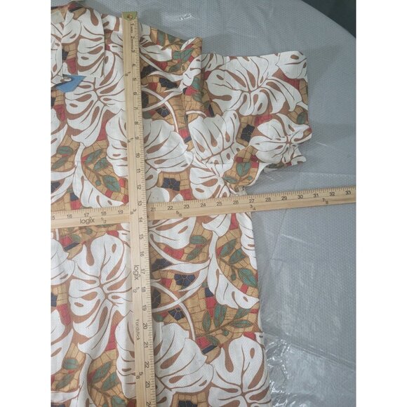 Caribbean Mens Shirt Size XL silk Blend Button Up Short Sleeve  NWT 35 - Picture 6 of 9